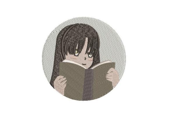 Anime Girl Reading a Book
