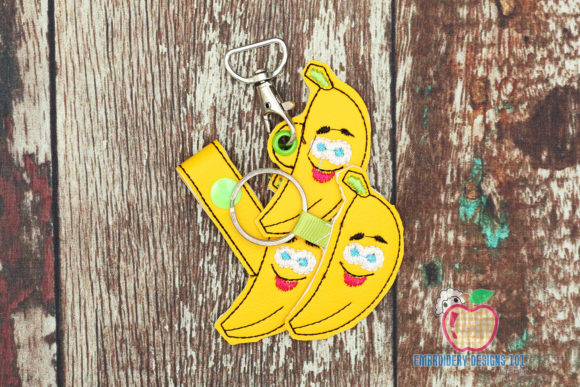 Cartoon Banana Character ITH Key Fob