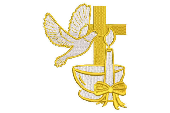 Cross Cup Candle and Dove