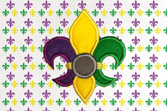 Fleur De Lis and Monogram Circle