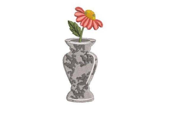 Granite Vase with a Flower