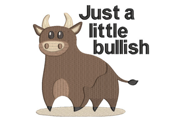 Just a Little Bullish Cute Bull