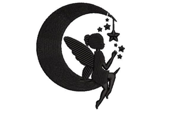 Silhouette of a Fairy Sitting