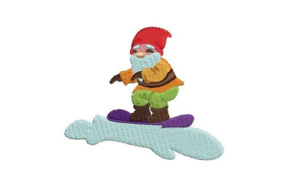 Snowboarding Gnome: A Craft Fair-Worthy Winter Embroidery Design